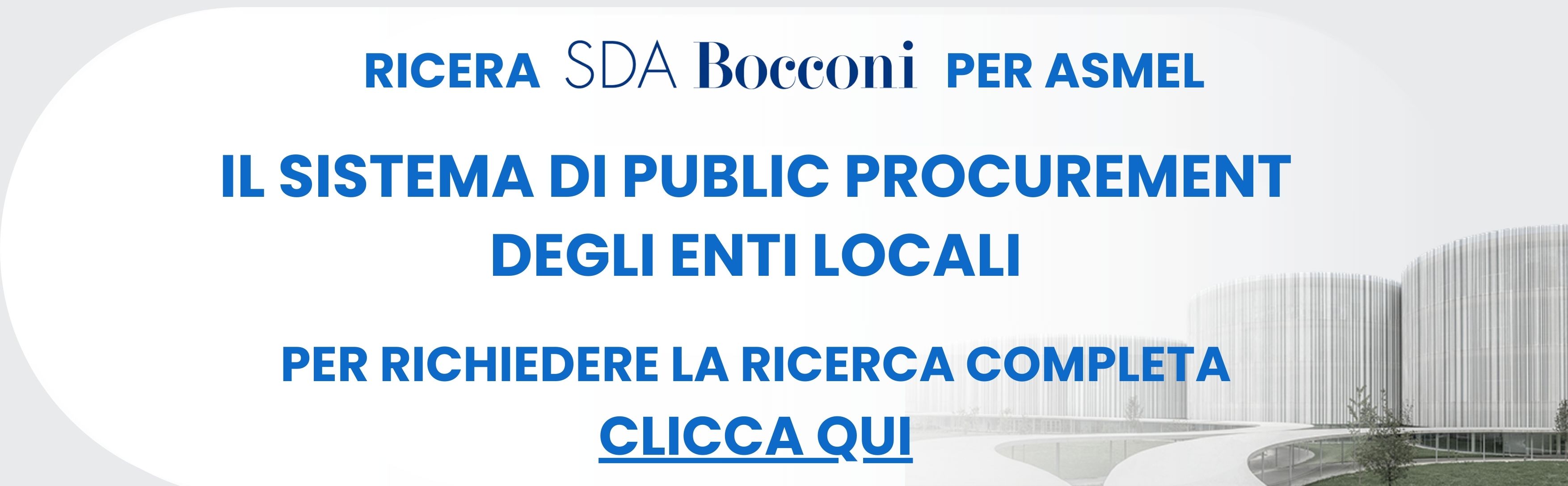 Il sistema di public procurement degli Enti Locali _ ricerca SDA Bocconi