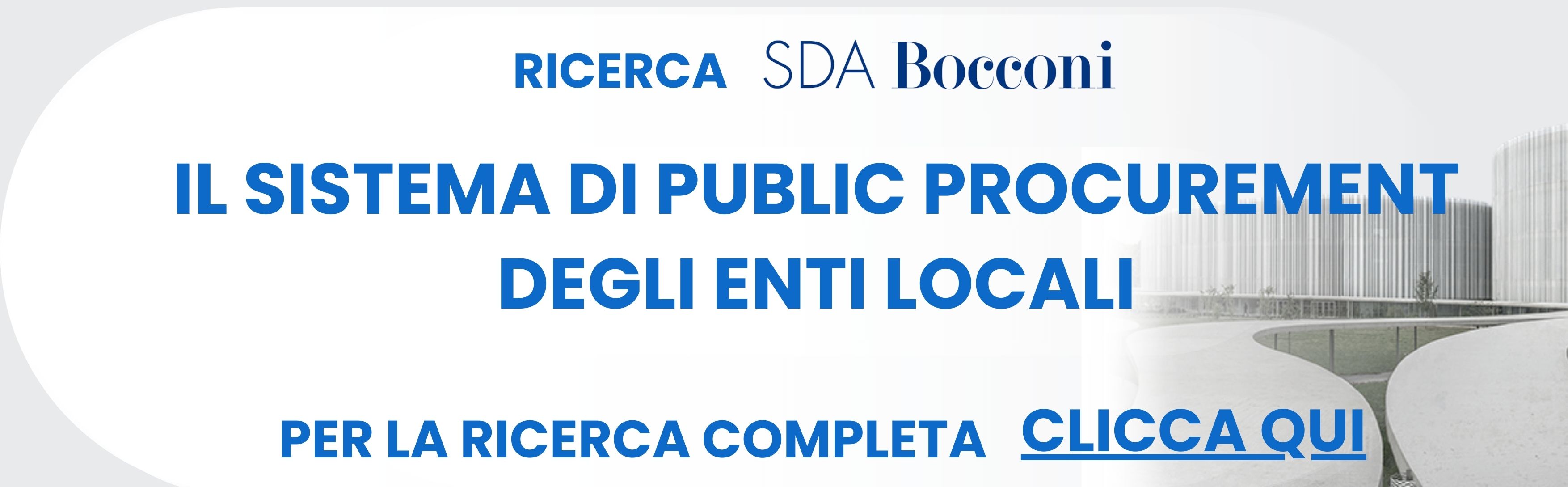 Il sistema di public procurement degli Enti Locali _ ricerca SDA Bocconi