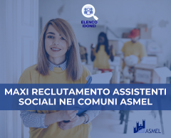 MAXI RECLUTAMENTO ASSISTENTI SOCIALI NEI COMUNI ASMEL