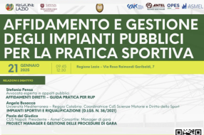 AFFIDAMENTO E GESTIONE DEGLI IMPIANTI PUBBLICI PER LA PRATICA SPORTIVA: L’EVENTO PATROCINATO ASMEL PER UN VADEMECUM OPERATIVO CONDIVISO