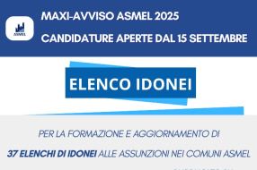 MAXI-AVVISO ASMEL 2025: CANDIDATURE APERTE DAL 15 SETTEMBRE