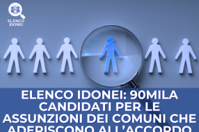 ELENCO IDONEI: 90MILA CANDIDATI PER LE ASSUNZIONI DEI COMUNI CHE ADERISCONO ALL’ACCORDO